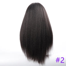 Load image into Gallery viewer, Long Kinky Straight Synthetic Wigs for Black Women Black Brown Blonde Ginger Red White Hair Afro Wigs Synthetic Hair Wigs For Black Women Cosplay Wigs For Women