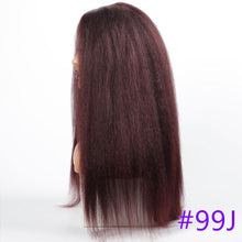 Load image into Gallery viewer, Long Kinky Straight Synthetic Wigs for Black Women Black Brown Blonde Ginger Red White Hair Afro Wigs Synthetic Hair Wigs For Black Women Cosplay Wigs For Women