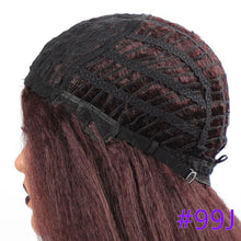 Load image into Gallery viewer, Long Kinky Straight Synthetic Wigs for Black Women Black Brown Blonde Ginger Red White Hair Afro Wigs Synthetic Hair Wigs For Black Women Cosplay Wigs For Women