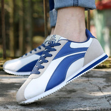 Load image into Gallery viewer, Fashion Men Sport Breathable Running Sneakers Casual Breathable Walking Shoes Sport Athletic Blue White Sneakers Gym Tennis Slip On Walking Outdoor Workout Sneakers