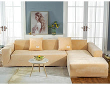 Load image into Gallery viewer, Stretchable Couch Cover Lounge Sofa Slipcover Furniture Cover Machine Washable Elasticated Sofa Covers Chaise Longue For Living Room Corner Armchair Elastic Cushion Couch Furniture 3 Seater Slipcover For Home