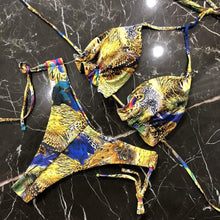 Load image into Gallery viewer, Popular Women's Beachwear Bikini Set Swimwear Push-Up Padded Swimsuit Floral Bikini Set Low Rise Ruffled Two Pieces Swimsuit Push Up Bathing Suit Swimwear