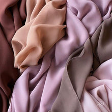 Load image into Gallery viewer, Luxury Fashion Long Soft Solid Chiffon Scarf Head Wrap Echarpe Shawl Lightweight Headscarf Instant Ready To Wear Elegant Hijab Scarf Wrap Muslim Shawl Islamic Hijabs Arab Wrap Head Scarves For Women