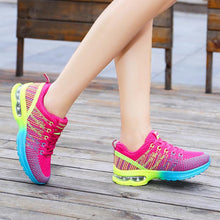 Load image into Gallery viewer, Fashion Women Lightweight Running Shoes Outdoor Sports Shoes Breathable Mesh Comfort Air Cushion Lace Up Sneakers Womans Athletic Sneakers Workout Running Shoes