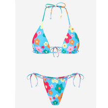 Load image into Gallery viewer, Bikini Swimsuit Solid Color Bikini Set Swimwear Bathing Suit Women Bikinis String Beach Women Two Piece Bikini Swimsuit Bathing Suits Halter Triangle Tops String Bikini Sets