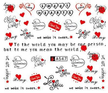 Load image into Gallery viewer, Nail Art Water Transfer Stickers Anime Mouse Animal Kid slider adhesive Watermark Decals Women Beauty Wedding Nails Decal Self-Adhesive 3D Wave Design Decoration for Women Girls Art Stickers Decal Decoration Metallic Curve Strip Line Nail