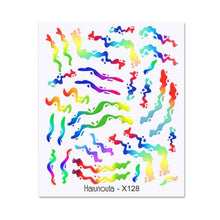 Load image into Gallery viewer, Cool Geometrics Pattern Water Decals Stickers Flower Leaves Slider For Nails Spring Summer Nail Art Decoration Tattoos Women Nail Art Stickers Water Transfer Decals Design Nail Art Supplies Manicure Acrylic Nail Foil Stencils Decorations