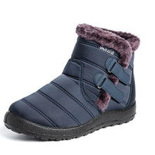 Load image into Gallery viewer, Womens Snow Boots Ankle Hook Look Fur Plush Inside Waterproof Down Winter Boots Shoes Winter Snow Boots Fur Lined Warm Ankle Boots Slip On Waterproof Outdoor Sport Booties