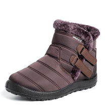 Load image into Gallery viewer, Womens Snow Boots Ankle Hook Look Fur Plush Inside Waterproof Down Winter Boots Shoes Winter Snow Boots Fur Lined Warm Ankle Boots Slip On Waterproof Outdoor Sport Booties
