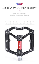 Load image into Gallery viewer, Pedals Bicycle Aluminum Pedal Mountain Urban Road Parts Sealed Bearing Flat Platform All-Round Pedals Bike Accessories Advanced 4 Bearings Mountain Bike Pedals Platform Bicycle Flat Alloy Pedals