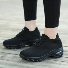 Load image into Gallery viewer, Women's Casual Chunky Sneakers Platform Walking Shoes Fashion Knited Casual Walking Shoes Sock Sneakers Slip On Mesh Air Cushion Comfortable Easy Shoes
