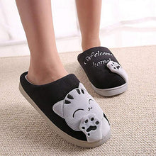 Load image into Gallery viewer, Women Winter Warm Home Slippers Couple Shoes Plush Cat Animal Slip On Soft Indoor Flats Comfort Cozy Memory Foam Scuff Slippers Slip On Warm House Shoes