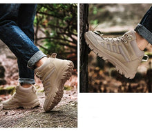 Load image into Gallery viewer, Winter Walking Shoes Mens Boots Outdoor Hiking Shoes Winter Work Casual Shoes Rubber Ankle Boots Outdoor Breathable Water Resistant Camping Shoes Anti-Skid Ankle Walking Mens Shoes