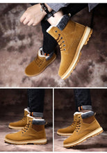 Load image into Gallery viewer, Warm Winter Mens Snow Boots Warm Fur Winter Shoes Mens Boots Footwear Ankle Boots Warm Fur Lined Winter Water-Resistan Waterproof Outdoor Snow Autumn Boots