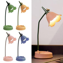 Load image into Gallery viewer, Flower LED Desk Lamp Student Bedroom Night Lamp Lighting Touch Reading Bedside Lamp Eye Protection Night Lights Table Lamp Light Cute Study Lamps for Bedroom Décor