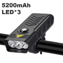 Load image into Gallery viewer, Bicycle Light Powerful USB Rechargeable Flashlight Waterproof Road Bike Lights Lantern Front Cycling Headlight Bicycle Lights Super Bright 3 LED Bike Ultra Bright Lights For Night Riding