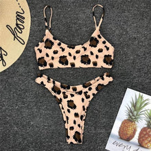 Load image into Gallery viewer, Neon Yellow Green Swimsuit Women Push Up Padded Micro Bikini Summer Beach Bathing Suit Beach Swimwear Women's Scoop Neck Cut Out Front Lace Up Back High Cut One Piece Swimsuit