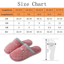 Load image into Gallery viewer, Women Winter Warm Fur Slippers Mens House Shoes Comfort Flat Heel Home Indoor Bedroom Warm Soft Cozy Fleece Lining House Slippers Memory Foam Slippers Winter Bedroom Shoes