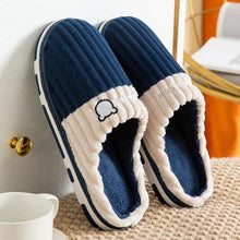 Load image into Gallery viewer, Women Winter Warm Fur Slippers Mens House Shoes Comfort Flat Heel Home Indoor Bedroom Warm Soft Cozy Fleece Lining House Slippers Memory Foam Slippers Winter Bedroom Shoes