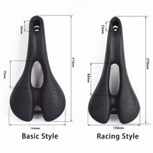 Load image into Gallery viewer, Bike Saddle Breathable Mountain Bike Seat PU Leather Bicycle Seat Cushion Sponge Filled Comfortable Cycling Saddle Replacement Soft Padded With Shock Absorbing Waterproof For Mountain Bike Road Bike