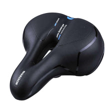 Load image into Gallery viewer, Unisex Soft Rubber Bike Saddle Dual Shock Absorbing Mountain Bicycle Cushion Pad Breathable Comfortable Bike Seat Cushion Bicycle Seat For Men Women With Dual Shock Absorbing Ball Memory Foam Waterproof Wide Bicycle Saddle Fit