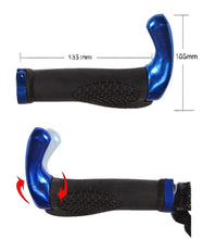 Load image into Gallery viewer, Bicycle Handlebar Rubber Grip End Cap Aluminium Alloy Lock Mountain Bike Handle Bar Grip Anti-Slip Bicycle Skid-Proof Grips Handlebar Cover Widen Holding Surface Unti-Skid Bike Grips Shockproof Handlebar Cover Ergonomic Design