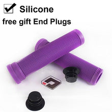 Load image into Gallery viewer, Silicone Bicycle Grips Road Bike Handlebar Grip With Rubber Handle Bar End Plug Bicycle Silicone Foam Grips Memory Foam Technology And Ergonomic Design Anti-Slip Shockproof And Weather Resistant Bicycle Handles