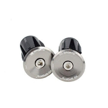 Load image into Gallery viewer, Mini Lightweight Lock Mountain Bicycle Grip Handlebar End Cap Handle Bar Grips End Plugs Mountain Bike Road Bicycle One Pair Bike Handlebar End Plugs Aluminum Alloy Expansion Handlebar Grips Cap