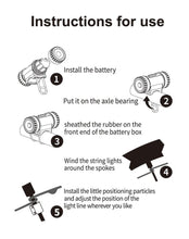 Load image into Gallery viewer, Waterproof LED Bike Wheel Light Bicycle Spoke Light Bicycle Tire Light Strips Cycling Safety Warning Lamp Bike Wheel Lights Safety Warning Tire Strip Light For Night Riding Glow Light Fun Safety Light Bike Accessories For Kids