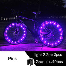 Load image into Gallery viewer, Waterproof LED Bike Wheel Light Bicycle Spoke Light Bicycle Tire Light Strips Cycling Safety Warning Lamp Bike Wheel Lights Safety Warning Tire Strip Light For Night Riding Glow Light Fun Safety Light Bike Accessories For Kids