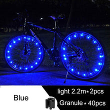 Load image into Gallery viewer, Waterproof LED Bike Wheel Light Bicycle Spoke Light Bicycle Tire Light Strips Cycling Safety Warning Lamp Bike Wheel Lights Safety Warning Tire Strip Light For Night Riding Glow Light Fun Safety Light Bike Accessories For Kids