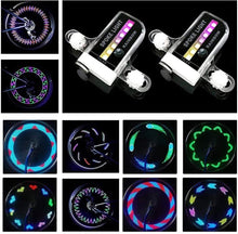 Load image into Gallery viewer, 1PC Bike Spoke Light Mini LED Bicycle Wheel Decorative Tire Valve Caps Lamp Cycling Warning Lights LED Bicycle Wheel Lights Neon Flashing Lamp Glow In The Dark Cool Safe Accessories