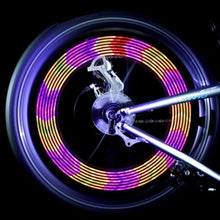 Load image into Gallery viewer, 1PC Bike Spoke Light Mini LED Bicycle Wheel Decorative Tire Valve Caps Lamp Cycling Warning Lights LED Bicycle Wheel Lights Neon Flashing Lamp Glow In The Dark Cool Safe Accessories