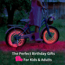 Load image into Gallery viewer, 20 LED Bike Cycling Rim Lights Wheel Spoke Light String Strip Lamps Waterproof Bicycle Light Decoration Accessories Waterproof LED Bike Spoke Lights For Adult Bike Beautiful Night Bike Decoration