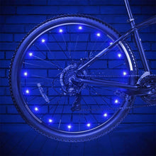 Load image into Gallery viewer, 20 LED Bike Cycling Rim Lights Wheel Spoke Light String Strip Lamps Waterproof Bicycle Light Decoration Accessories Waterproof LED Bike Spoke Lights For Adult Bike Beautiful Night Bike Decoration