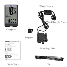 Load image into Gallery viewer, Wired Bicycle Computer Waterproof Backlight Bike Cycling Odometer Stopwatch Speedometer Watch LED Digital Bicycle Speedometer Odometer Wireless Bicycle Computer With Backlight Waterproof LCD Display And Multi-Functional
