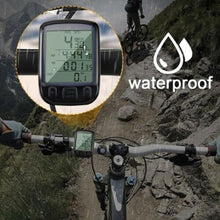 Load image into Gallery viewer, LCD Digital Bicycle Computer Waterproof Cycle Bike Stopwatch Wire Odometer Speedometer Automatic Wake-Up Cycling Computer LCD Backlight Displays Cycling Accessories Accurate Speed Tracking