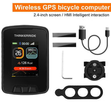 Load image into Gallery viewer, GPS Wireless Bike Computer Waterproof Bicycle Odometer Large Color LCD Screen Maps Navigation Cycling Speedometer Wired Bicycle Speedometer Waterproof Cycle Computer With Backlight LCD Display Automatic Sleep