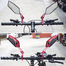Load image into Gallery viewer, Adjustable Electric Scooter Mirrors Bicycle Rear View Mirrors Adjustable HD Clear Glass Handlebar Mounting Mirrors Universal Adjustable Rotatable Safe Handlebar Bike Rear View Mirror