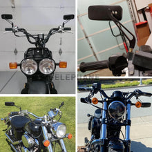Load image into Gallery viewer, Universal Handlebar Mirrors Aluminum Bicycle Rearview Mirrors Anti-Glare Reflector Mountain Bike Bicycle Motorcycle Mirror Glass Lens Bar End Mountain Bicycle Mirror Adjustable Bike Glass Mirror Rotatable Safe Rearview