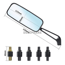 Load image into Gallery viewer, Universal Handlebar Mirrors Aluminum Bicycle Rearview Mirrors Anti-Glare Reflector Mountain Bike Bicycle Motorcycle Mirror Glass Lens Bar End Mountain Bicycle Mirror Adjustable Bike Glass Mirror Rotatable Safe Rearview
