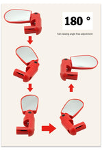 Load image into Gallery viewer, New Universal Rotate Bike Rearview Mirror Unique Bicycle Handlebar Mounted Convex Rear View Mirror Adjustable Full Rotatable Rearview Bicycle Mirrors Wide Angle Acrylic Convex Cycling Safety Mirror For Road Bike