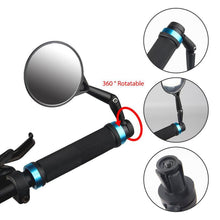 Load image into Gallery viewer, New Universal Rotate Bike Rearview Mirror Unique Bicycle Handlebar Mounted Convex Rear View Mirror Adjustable Full Rotatable Rearview Bicycle Mirrors Wide Angle Acrylic Convex Cycling Safety Mirror For Road Bike