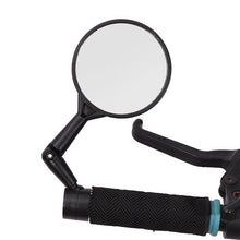 Load image into Gallery viewer, New Universal Rotate Bike Rearview Mirror Unique Bicycle Handlebar Mounted Convex Rear View Mirror Adjustable Full Rotatable Rearview Bicycle Mirrors Wide Angle Acrylic Convex Cycling Safety Mirror For Road Bike