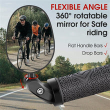 Load image into Gallery viewer, Bicycle Rearview Mirror Rotation Adjustable Rear View Road Wide Range Back Bicycle Handlebar Mirror HD Wide Angle Bicycle Rear View Mirrors Adjustable Rotation Handlebar Convex Mirror For Bike Cycling