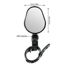 Load image into Gallery viewer, Handlebar Bike Mirror Bicycle Rear view Lens Wide-Angle Safety Mirror Mountain Road Bicycle Wide-Angle Reflector Rotatable Handlebar Mirror Wide Angle Bicycle Mirror Cycling Rear View Mirror Shockproof Acrylic Convex Mirror Safe Rearview Mirror