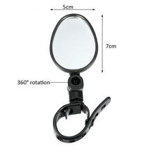 Load image into Gallery viewer, 1 Pair Universal Mini Rotary Rearview Handlebar Glass Mirror For Mountain Road Bike Bicycle Adjustable Wide Angle Bicycle Rear View Mirror HD Mirror Handlebar Mount Adaptor For Mountain Bike Motorcycle Bike