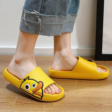 Load image into Gallery viewer, Women Men Slippers Summer Beach Slides Winter Sandals Flip Flops Duck Platform Thick Soled Couples Bathroom Quick Drying EVA Open Toe Soft Slippers Thick Lightweight Slippers