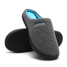 Load image into Gallery viewer, Men's Cotton Fabric Slippers Indoor Non-Slip Home Fur Couple Flat Men Winter Slipper Cotton Memory Foam Slippers Comfort Knitted Cotton-blend Closed Toe House Indoor Outdoor Shoes