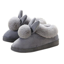 Load image into Gallery viewer, Comfortable Fashion Autumn Winter Cotton Slippers Rabbit Ear Home Indoor Slippers Winter Warm Shoes Womens Cute Plush Slippers Warm Indoor Slippers For Women Fleece Plush Bedroom Winter Boots
